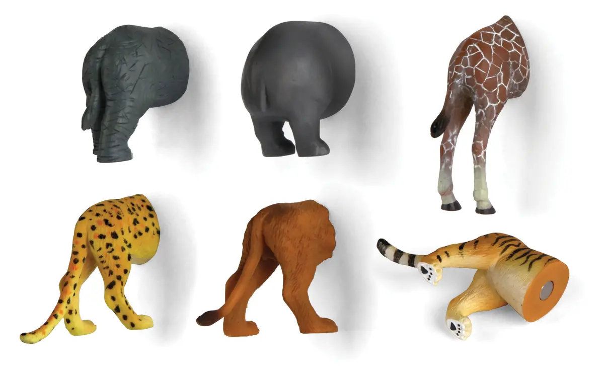 Safari Animal Butt Magnets 1