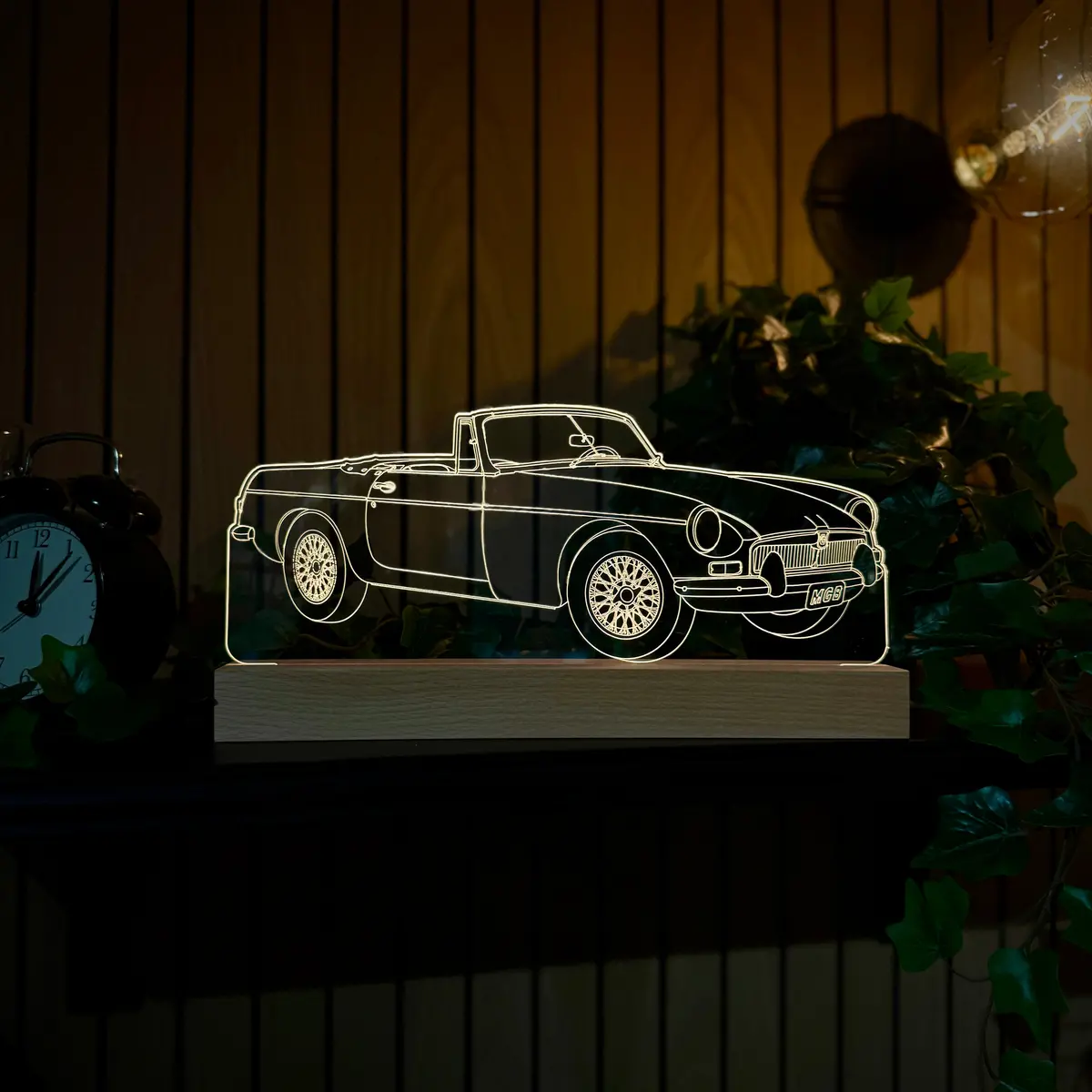 Personalised Mgb Sports Car Led Lamp Night Light 1