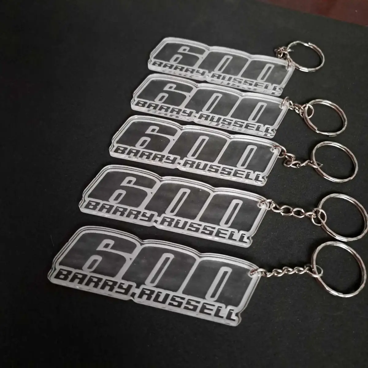 Personalised Race Number & Name Key Rings 1