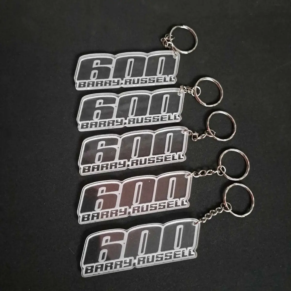 Personalised Race Number & Name Key Rings 2