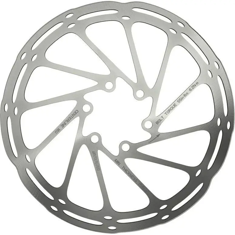 Sram Disc Rotor Centerline 6 Bolt Rounded Silver/Black – Six Bolt Fitting 1