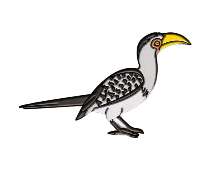 Yellow-Billed Hornbill Pin 1