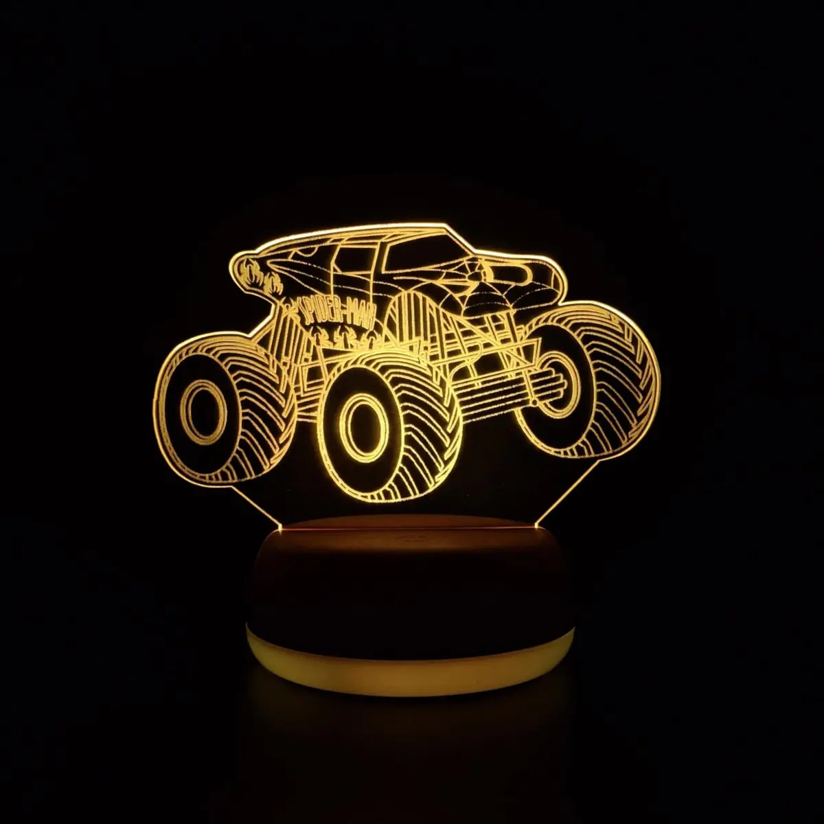 Spiderman Monster Truck Led Lamp Night Light 1