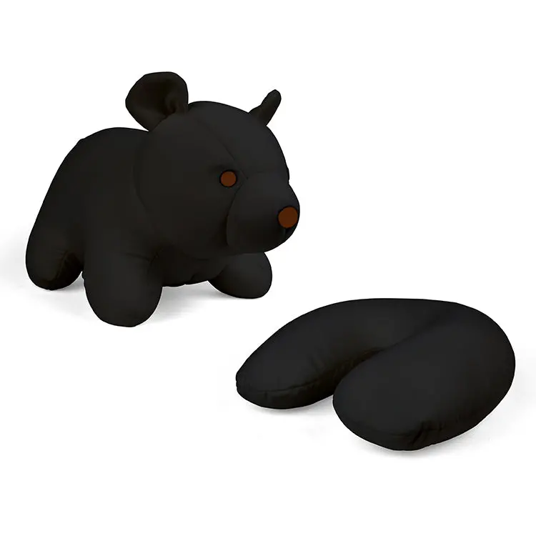 Black Bear Zip & Flip Travel Pillow 1