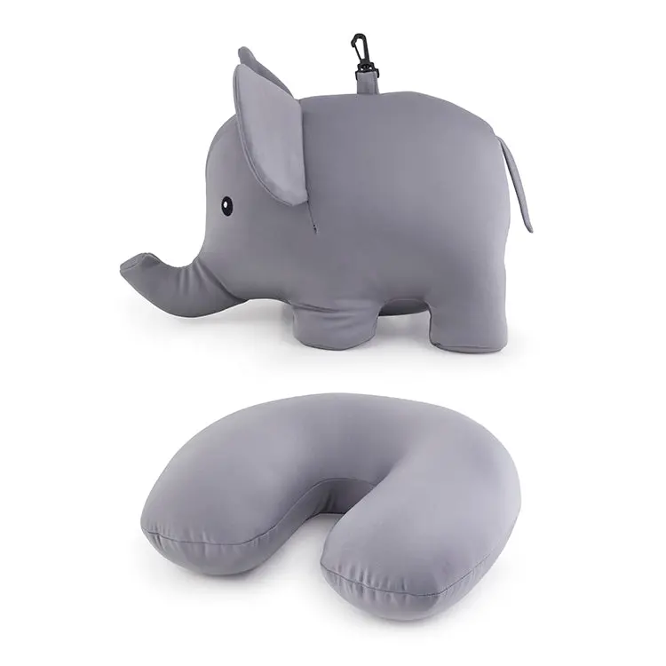 Elephant Zip & Flip Travel Pillow 1