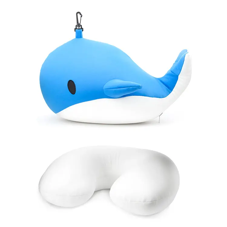 Whale Zip & Flip Travel Pillow 1