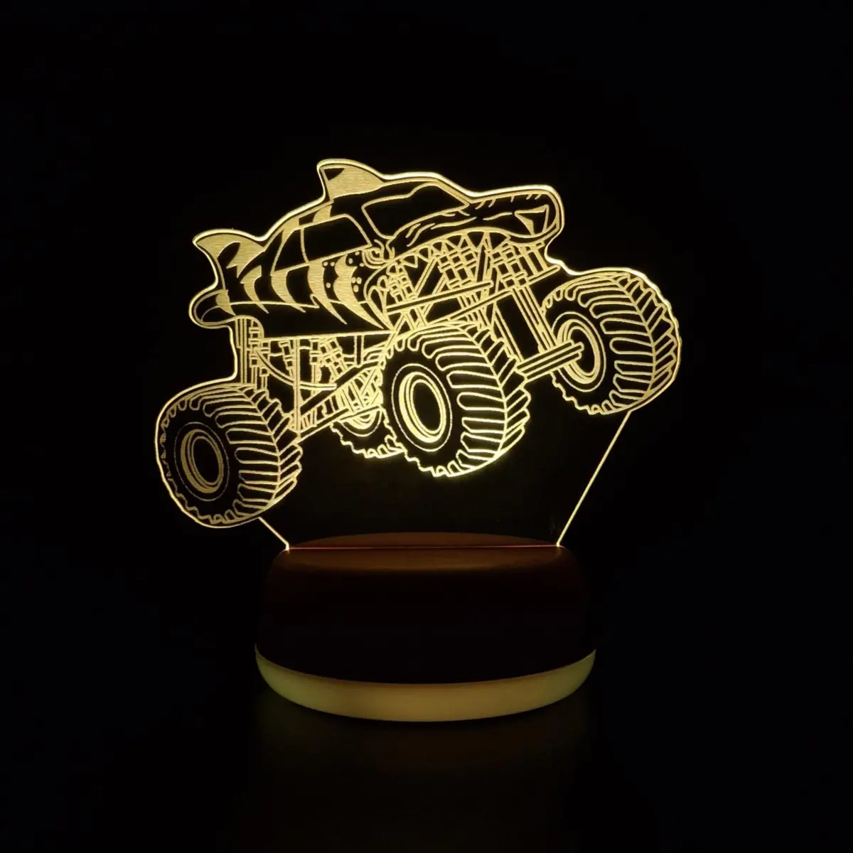 Tiger Shark Monster Truck Led Lamp Night Light 1
