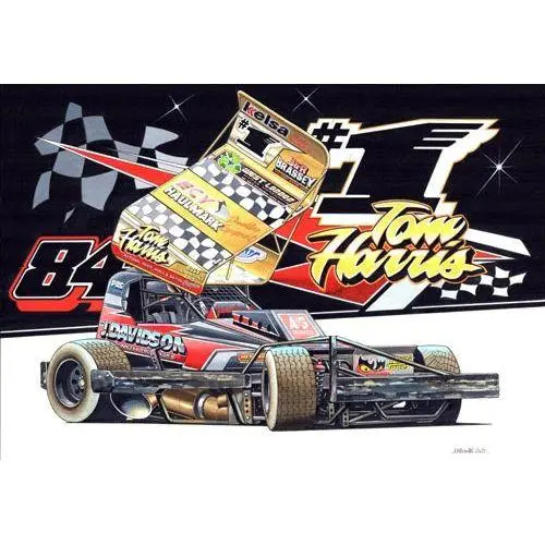 Brisca F1 #84 #1 Tom Harris Shale Caricature Print 1