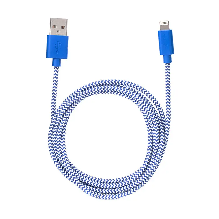 Chevron Cotton Bradied Charging Cord 1