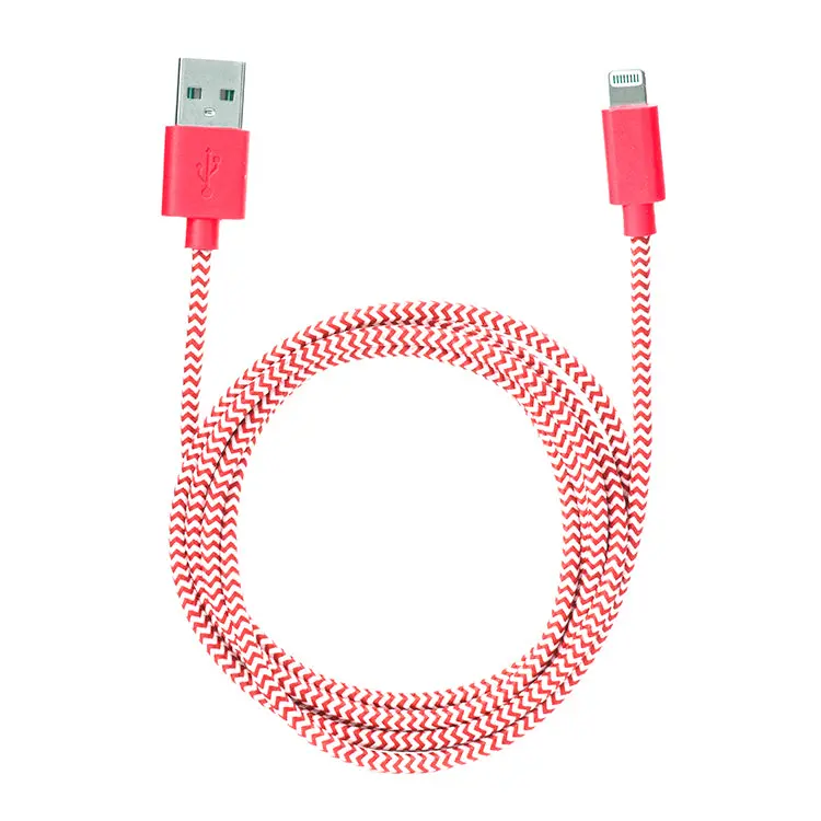 Chevron Cotton Bradied Charging Cord 1