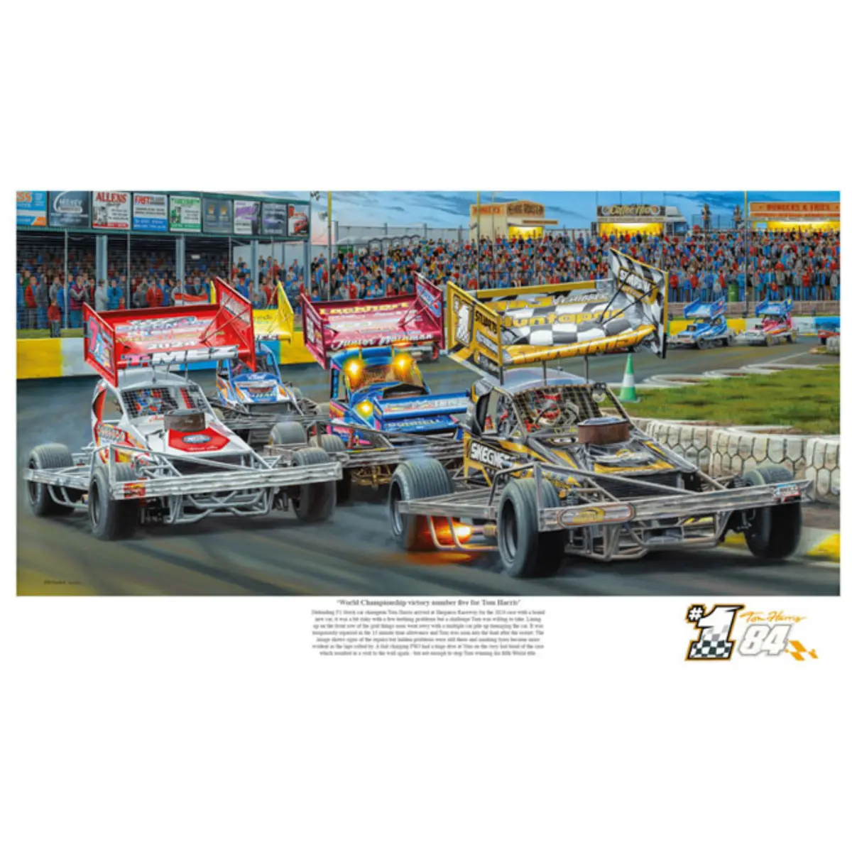 World Championship Victory No 5 For Tom Harris (Limited Edition) Print 1