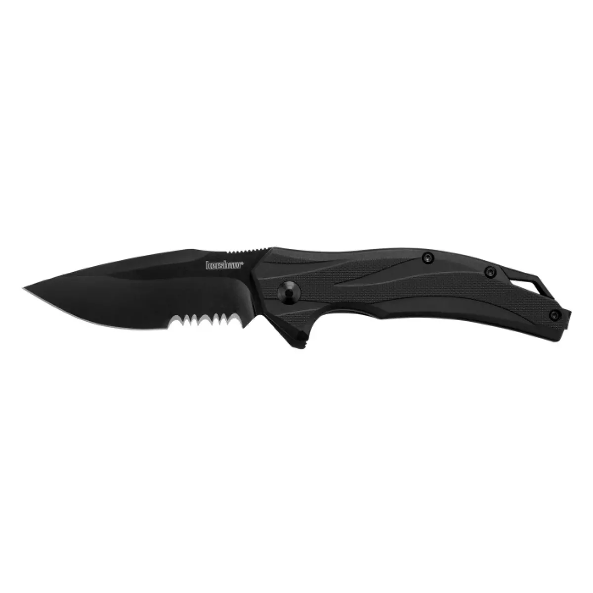 Kershaw 1645Blkst Lateral - Black, Serrated 1