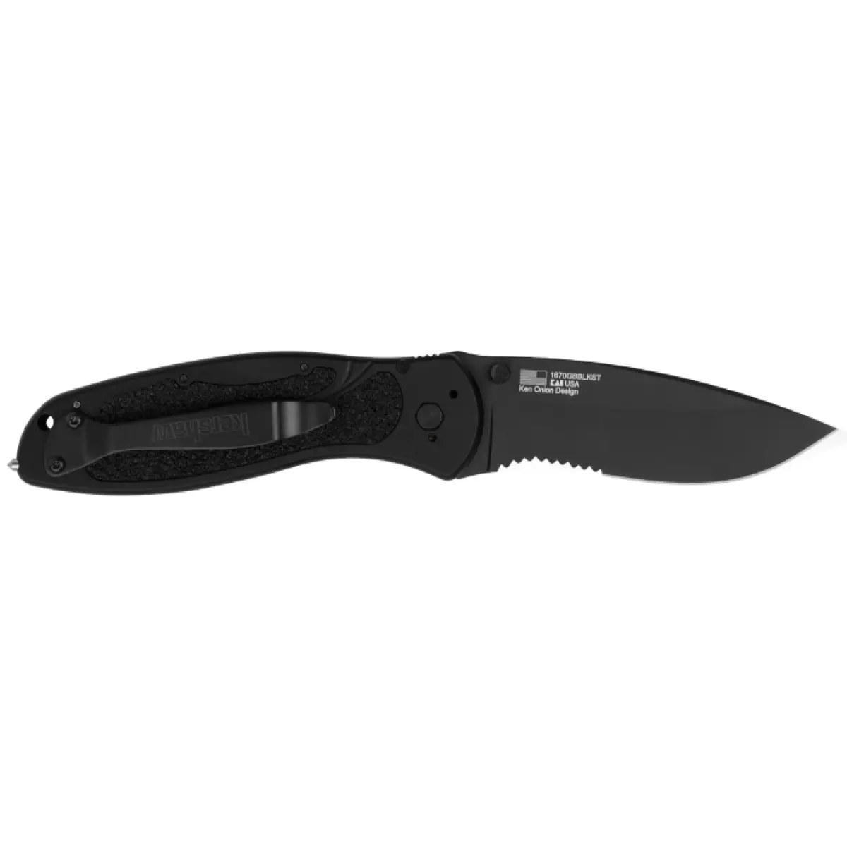 Kershaw 1670Gbblkst Blur - Glassbreaker, Black, Serrated 1