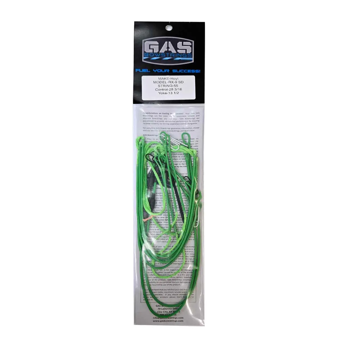 Gas Bowstrings Custom High Octane String & Cable Complete Set (Hoyt Rx9 Sd) (Open Box X1043996) 1