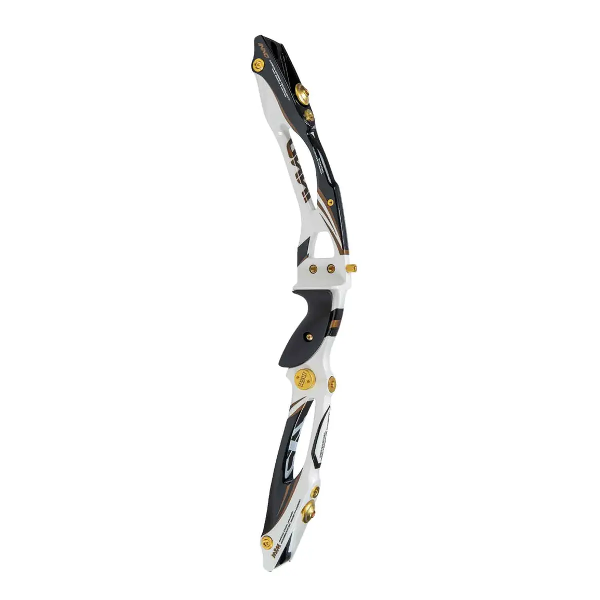 Win & Win Inno Cxt 25" Recurve Target Riser -Left Hand-Black/Wht/Gold (Open Box X1045180) 1