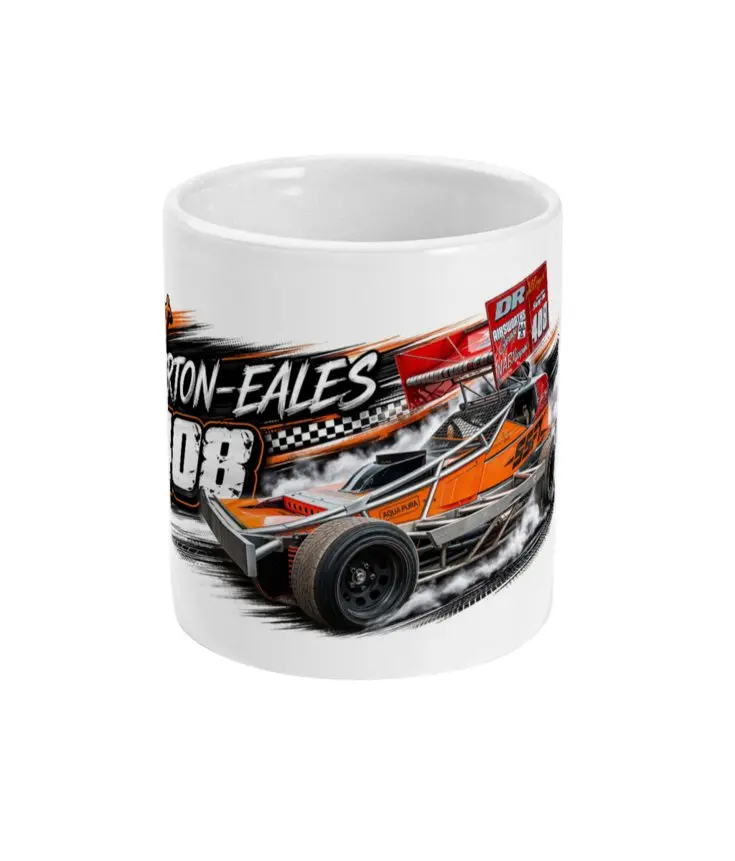 Ant Whorton-Eales #408 – Brisca F1 Stock Car Mug 1