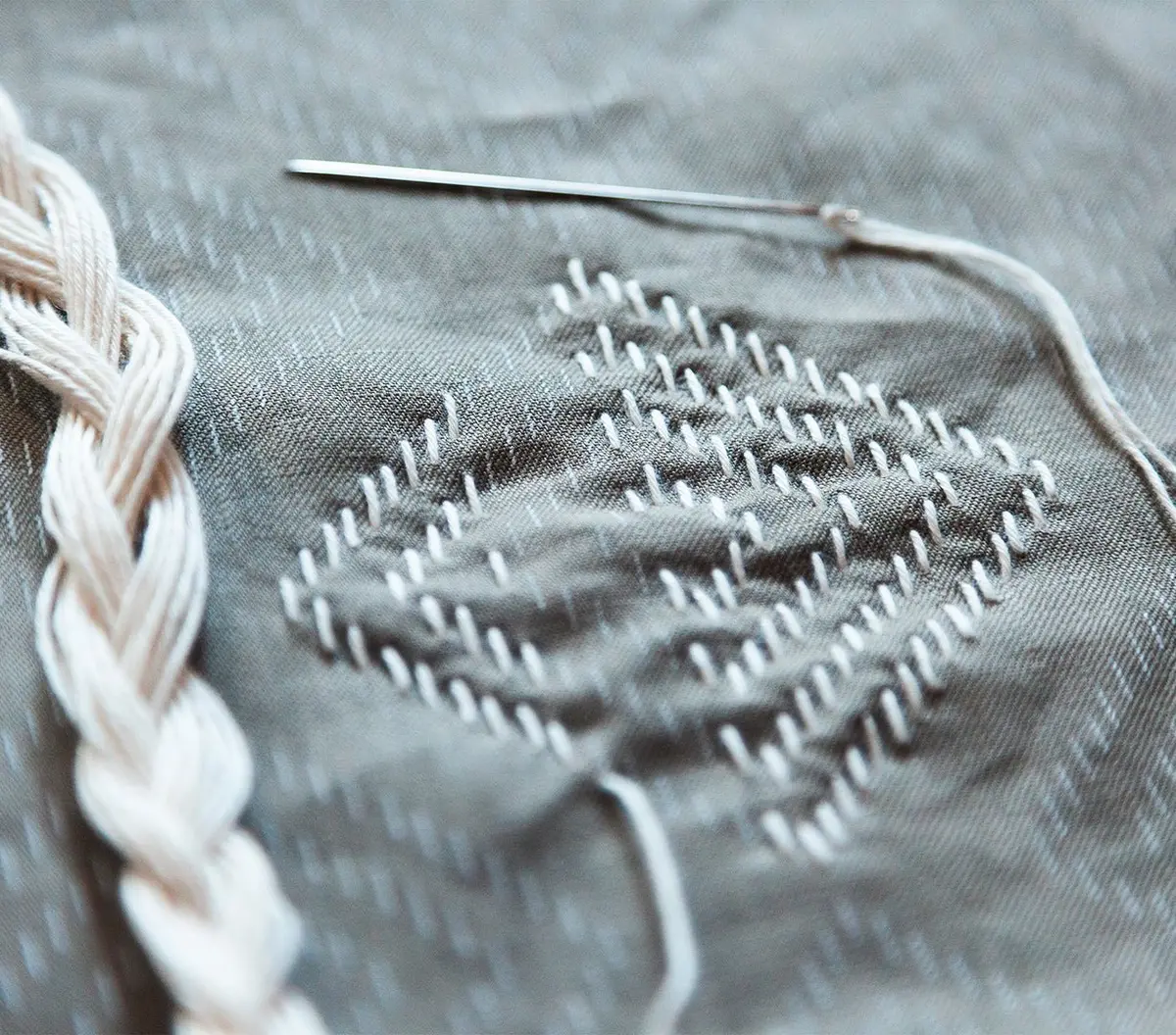 Darning- Silk Screened Embroidery Pattern 1