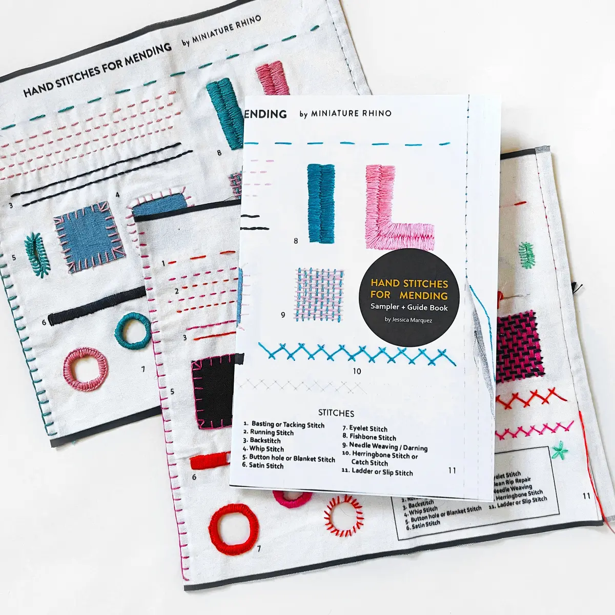 Hand Stitches For Mending Booklet + Sampler 1