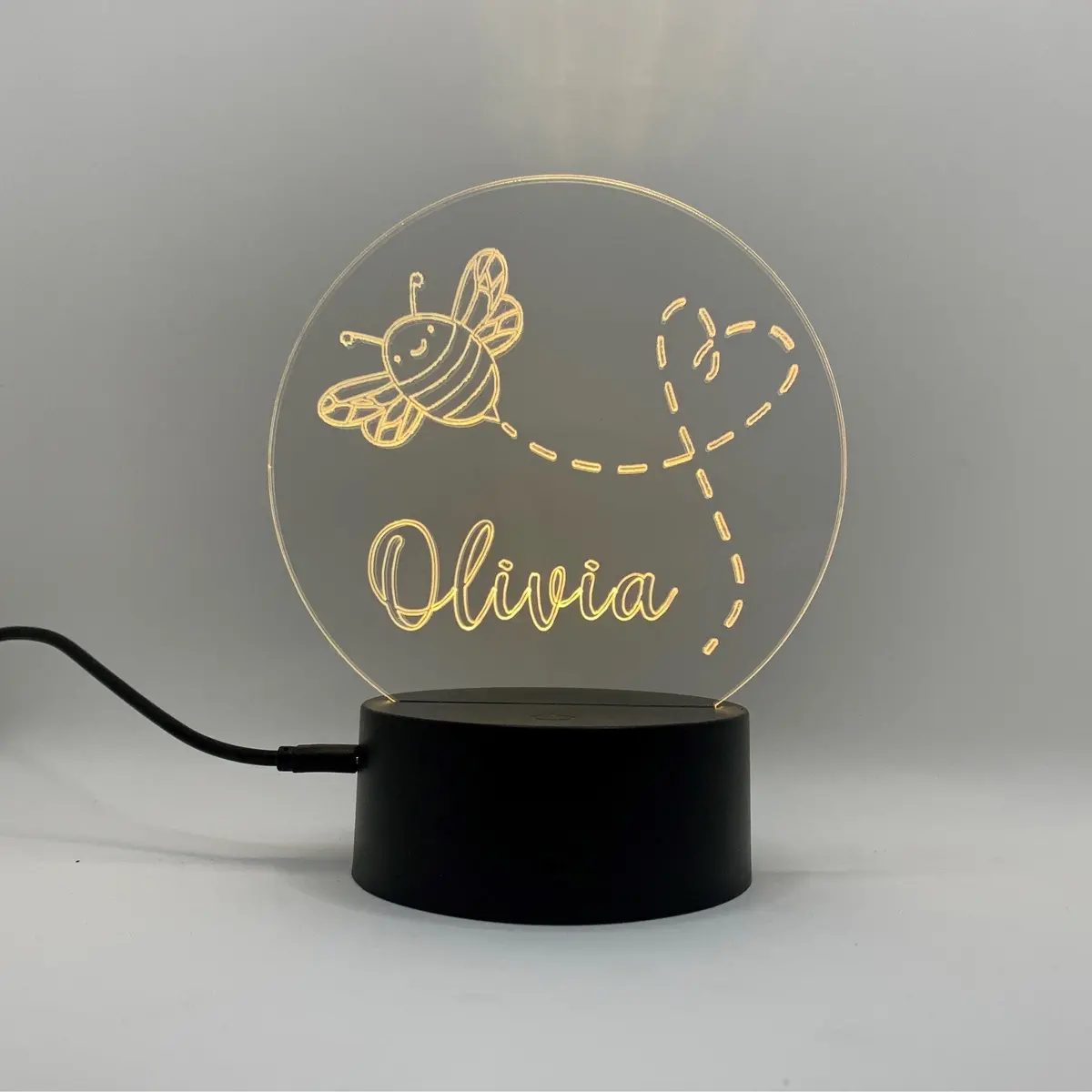 Bee Name Led Lamp Night Light 1