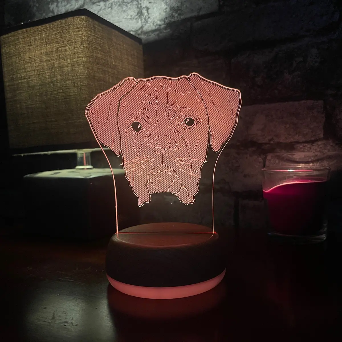 Boxer Dog Led Lamp Night Light 1