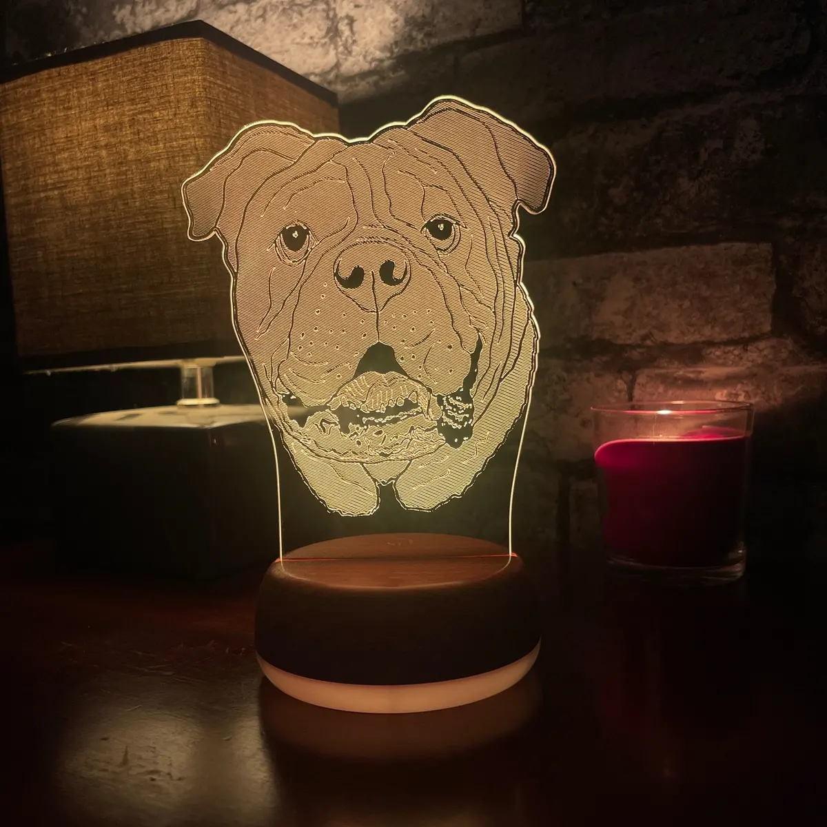 Bull Dog Led Lamp Night Light 1