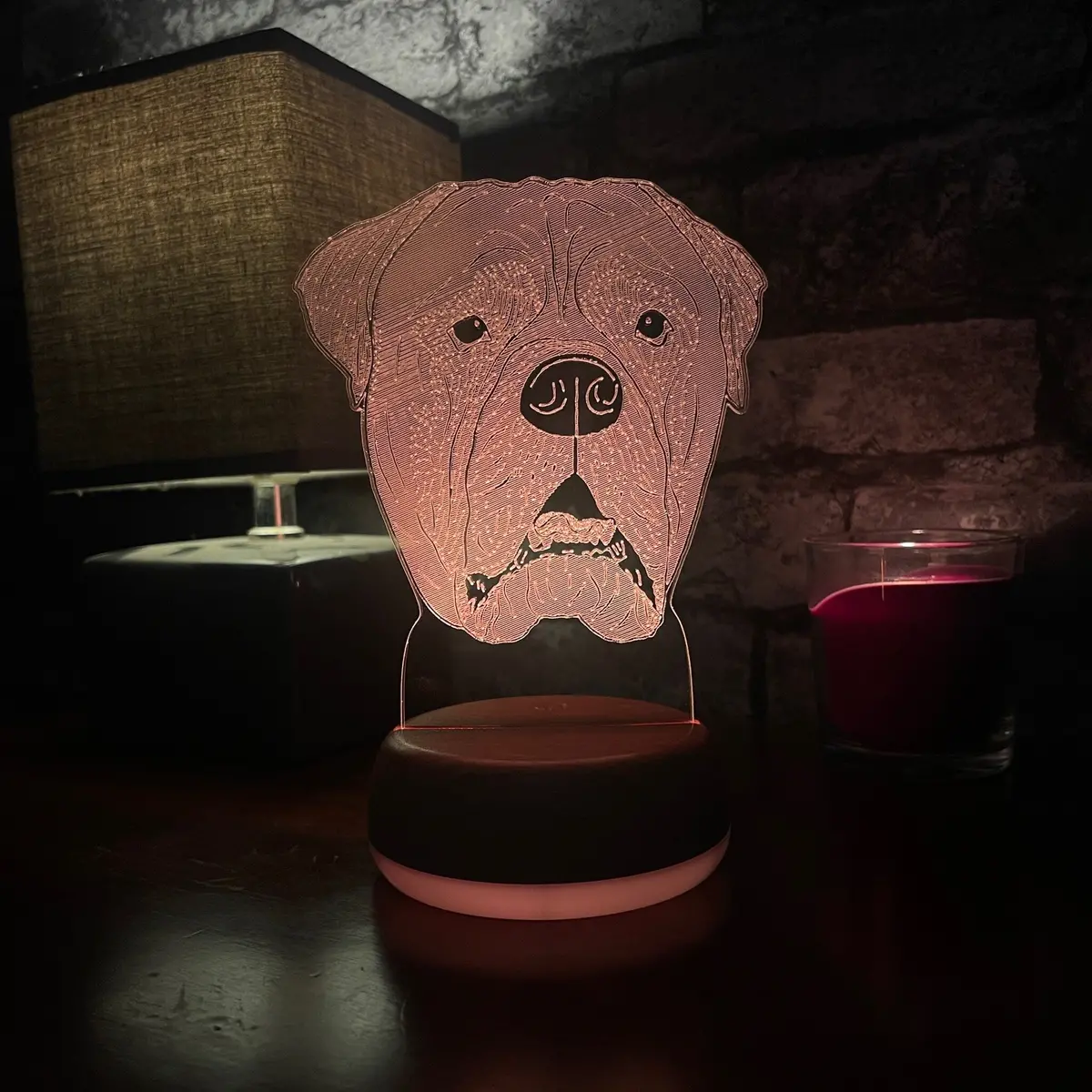 Bull Mastiff Dog Led Lamp Night Light 1