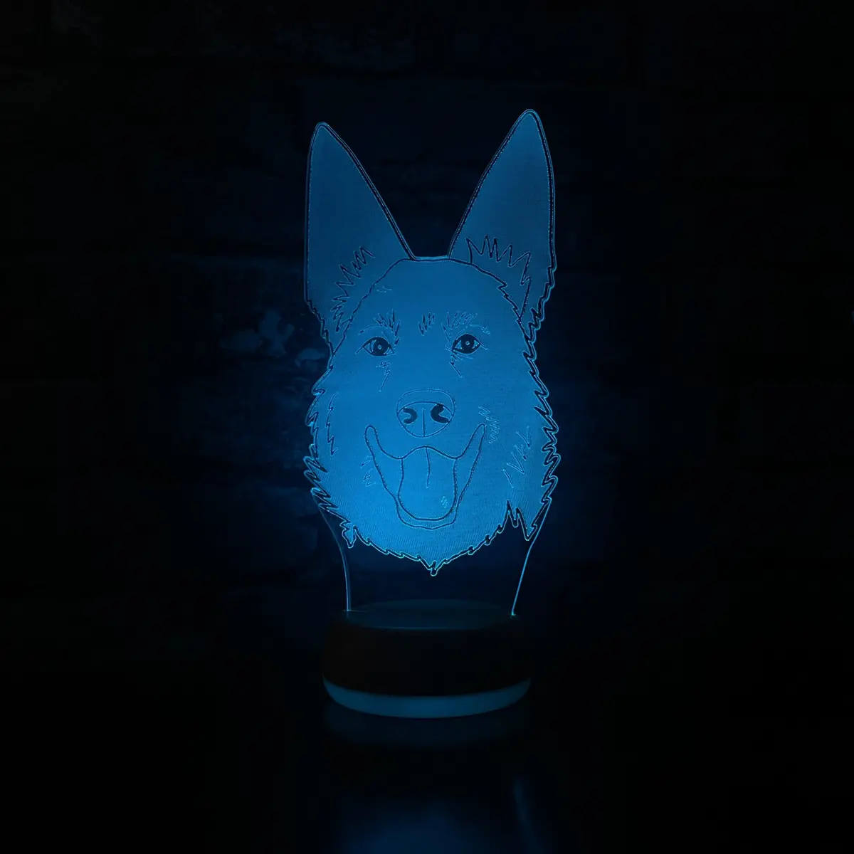 German Shephard Led Lamp Night Light 1