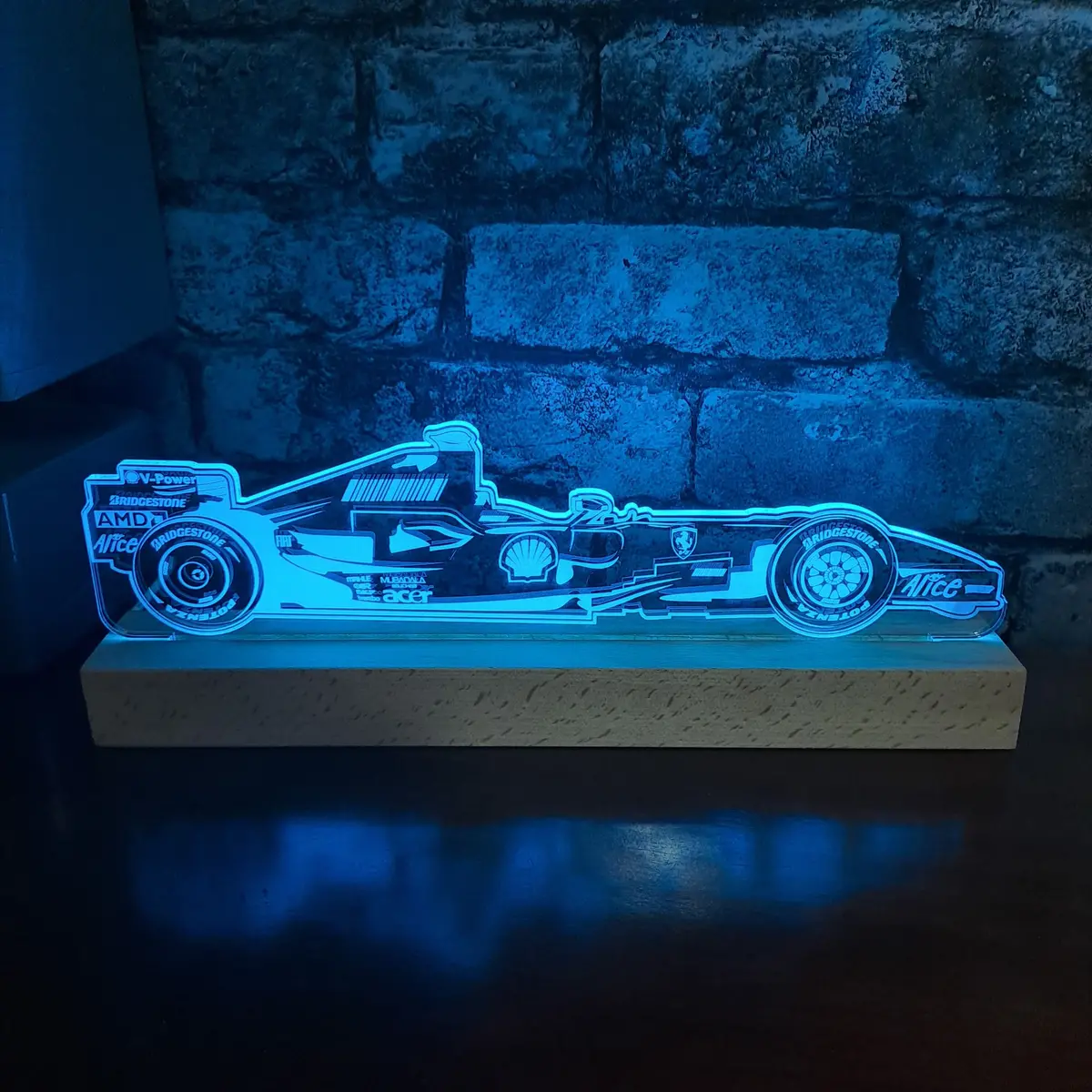 Formula 1 Kimi Raikkonen Led Lamp Night Light 1