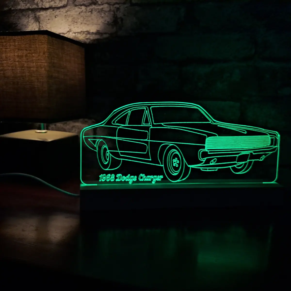 Personalised Dodge 68 Charger Led Lamp Night Light 1