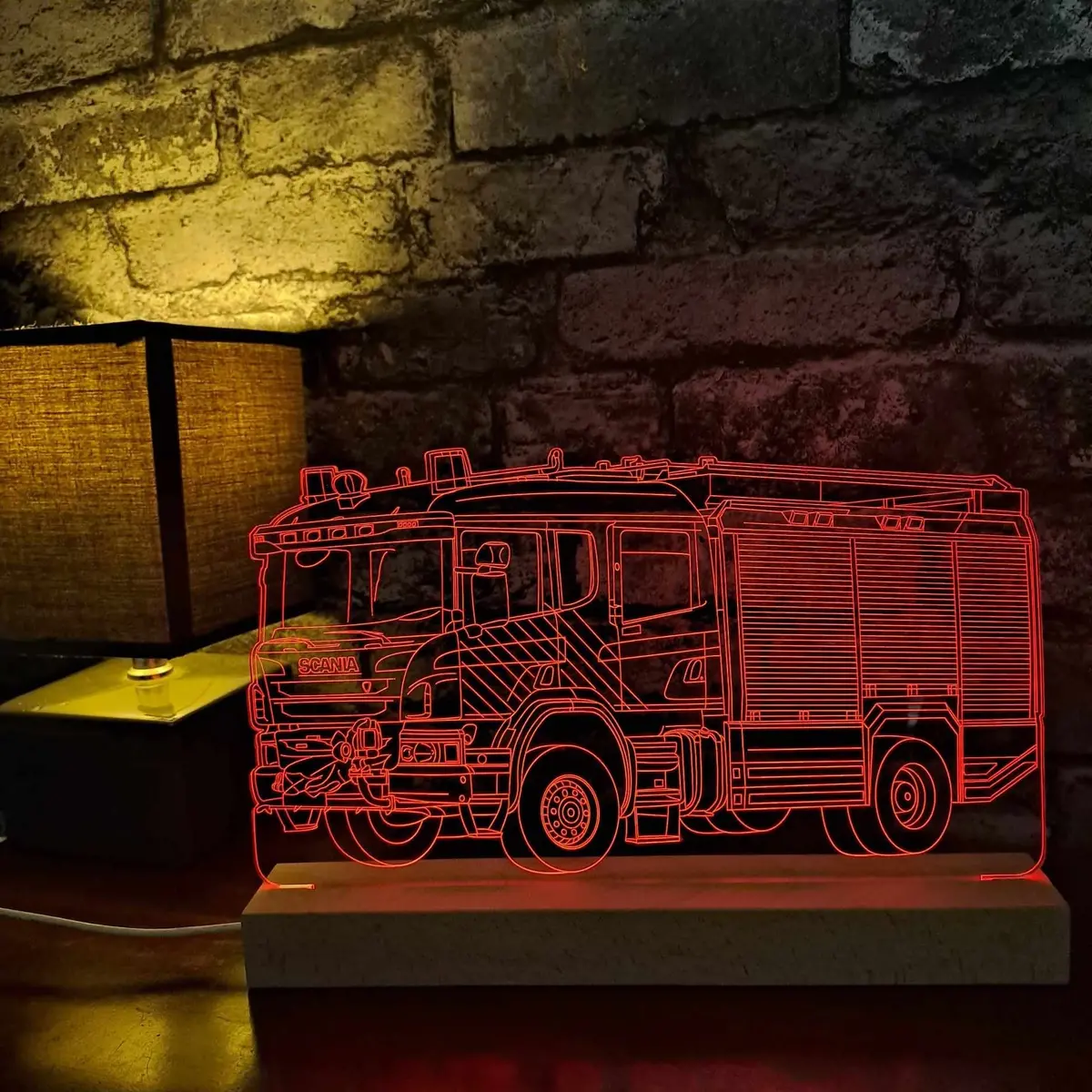 Fire Engine Led Lamp Night Light 1