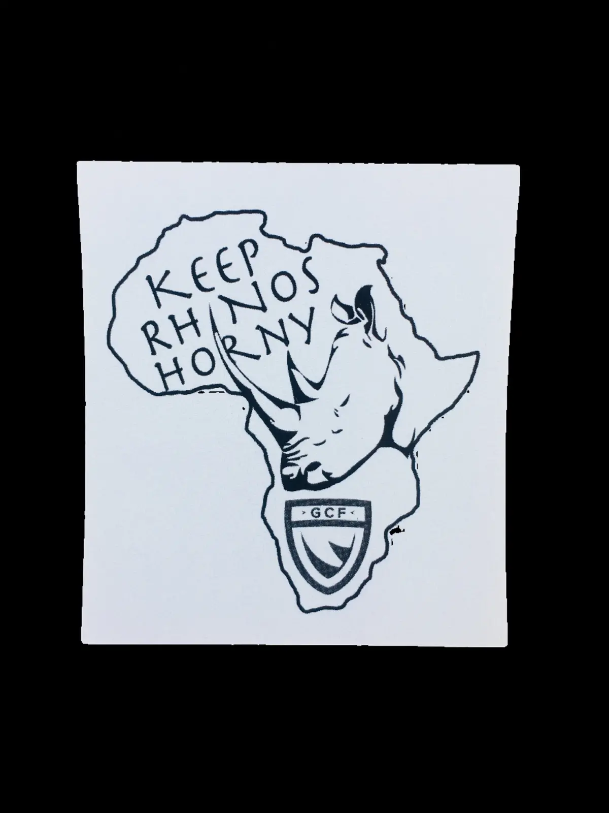 “Keep Rhinos Horny” - Africa Sticker 1