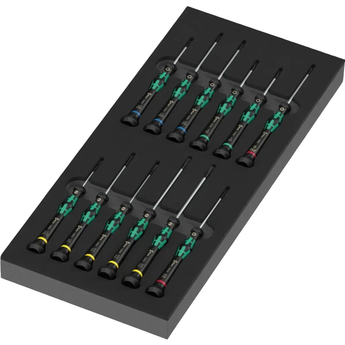 Wera 05150107001 9716 Foam Insert Kraftform Micro Screwdriver Set 2, 13 Pieces 1