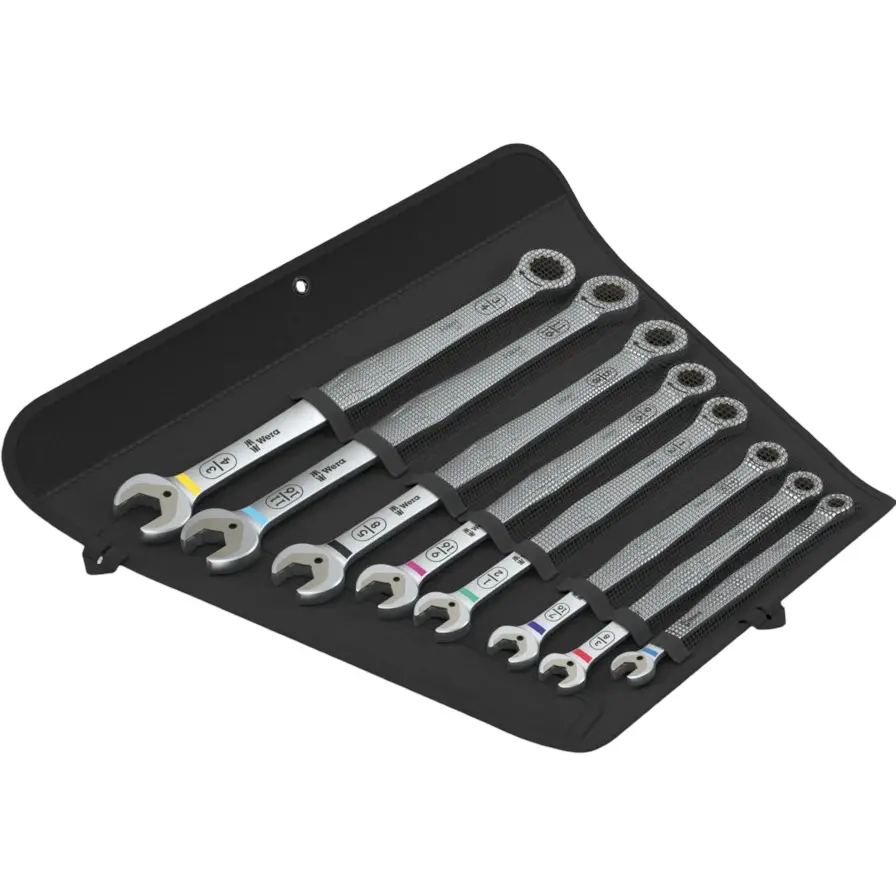 Wera 05020385001 6007 Joker Imperial 8 Set 1 Ratcheting Combination Spanner Set, Imperial, 8 Pieces 1
