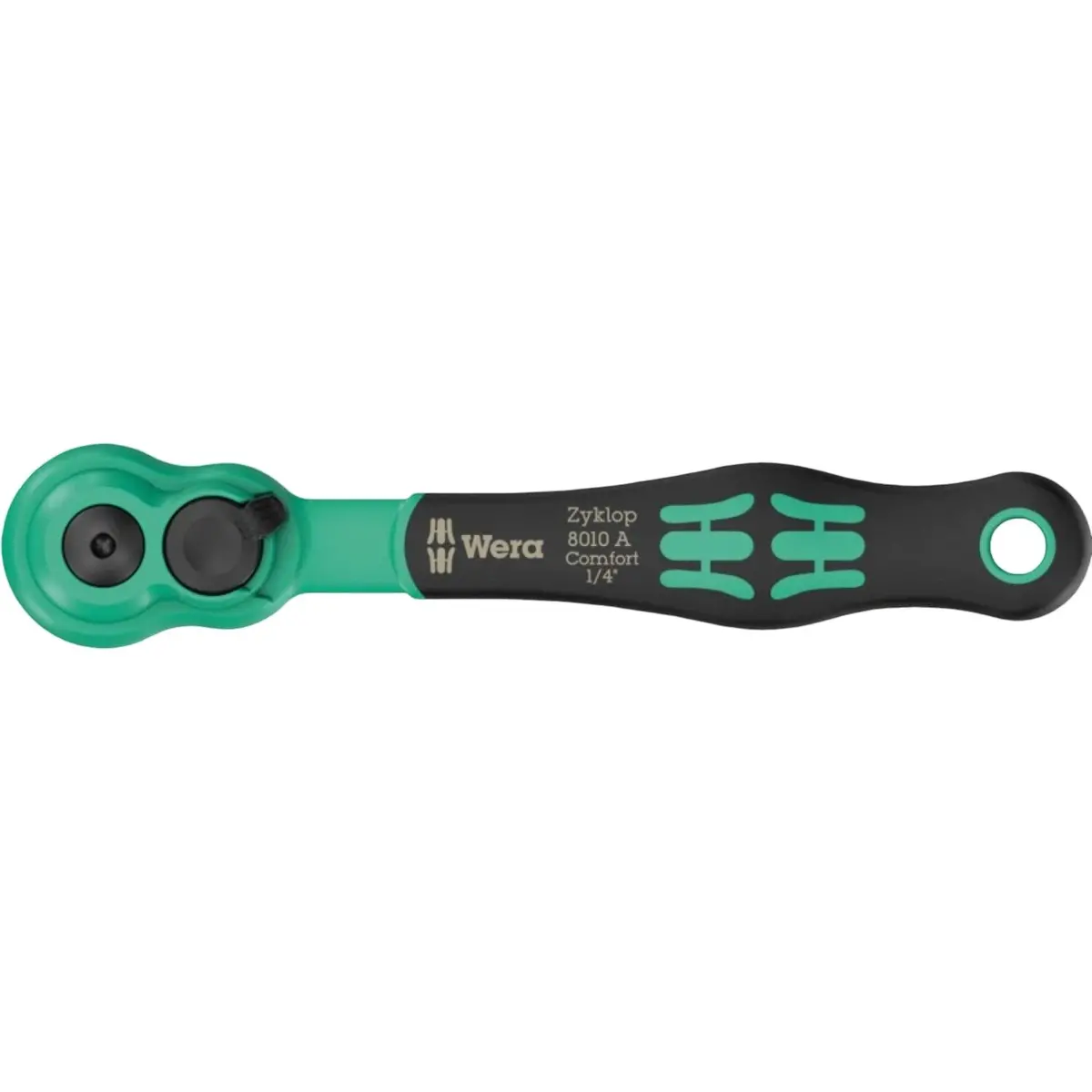 Wera 05005600001 8010 A Zyklop Comfort Ratchet, With Reversing Lever, With 1/4" Drive, 1/4" X 144 Mm 1