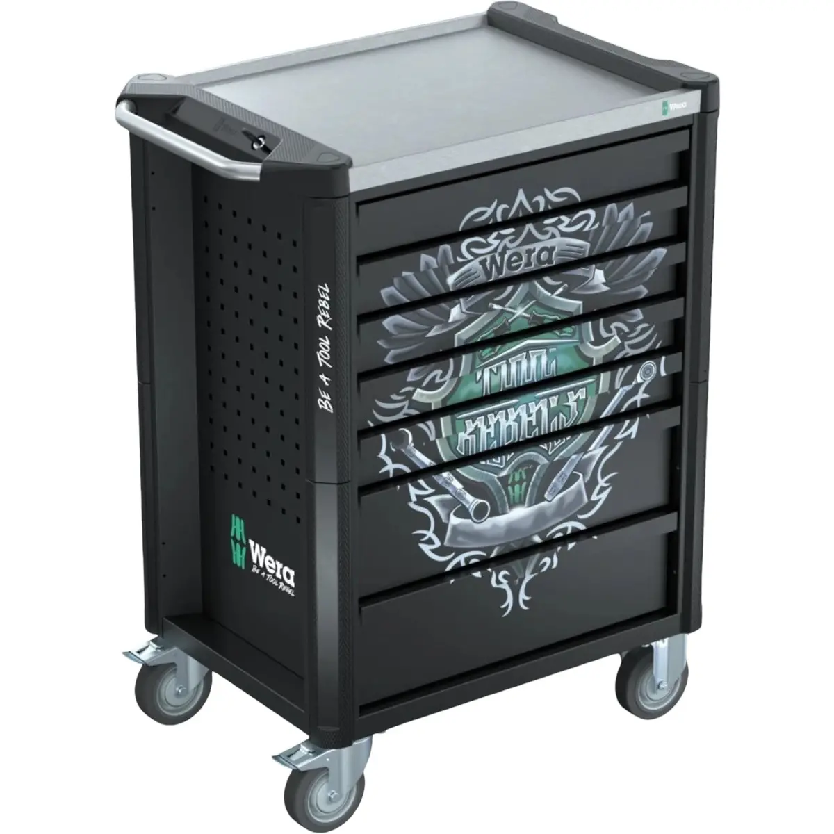 Wera 05150135001 9705 Tool Rebel Roller Cabinet Stainless 1, 177 Pieces 1