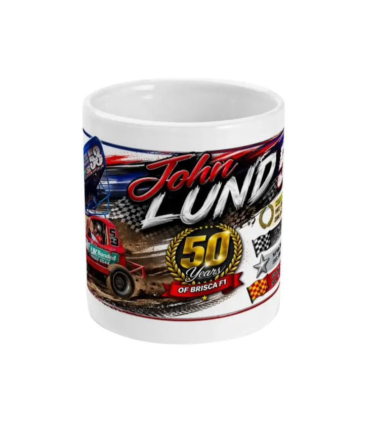 John Lund #53 – 50 Years Of Brisca F1 – Stock Car Mug 1
