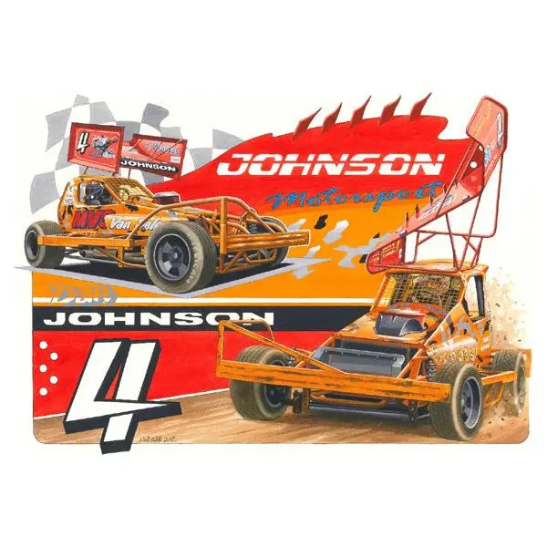 Brisca F1 #4 Dan Johnson Shale And Tarmac Print 1