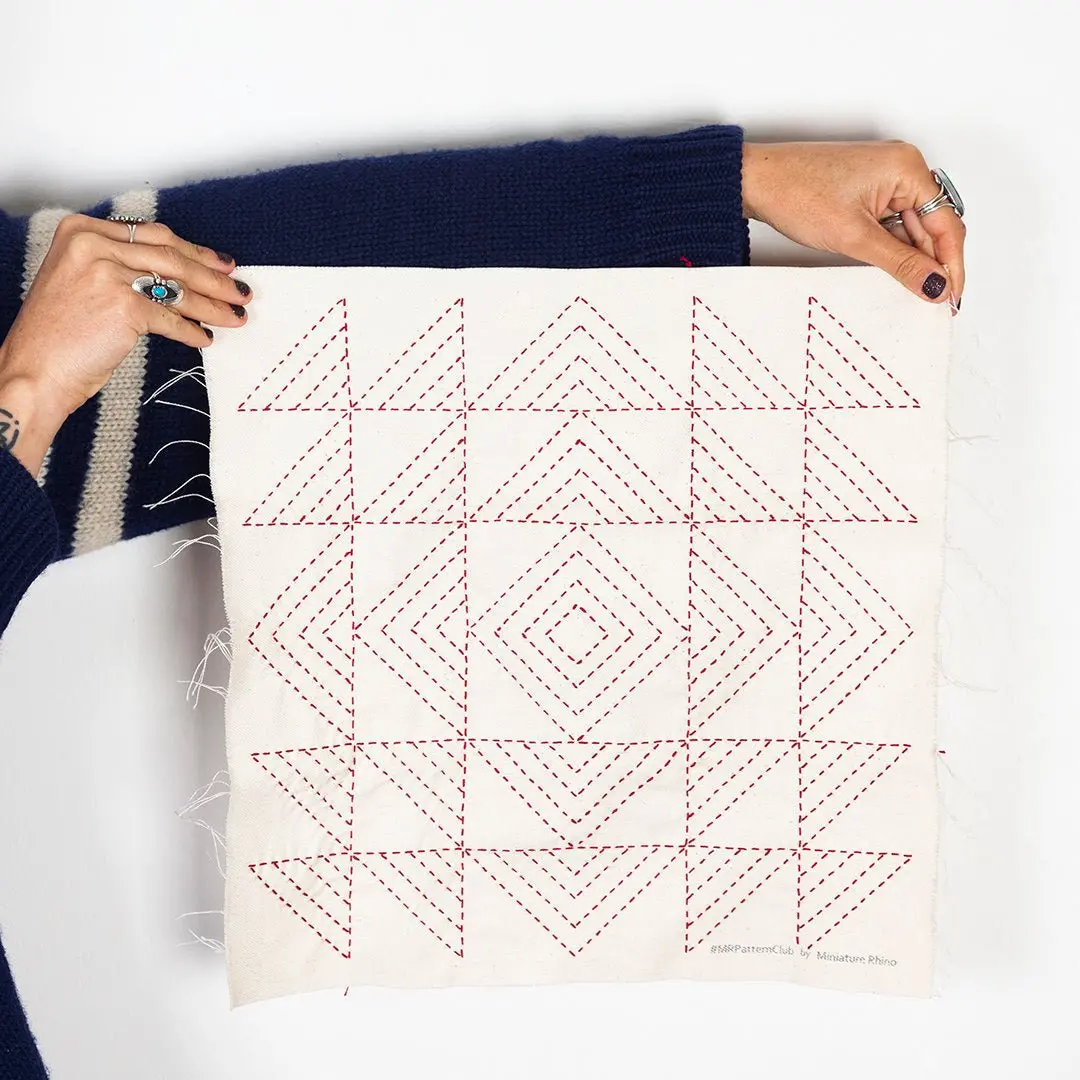 Mr Pattern Club Stitch Sampler - Half Square Triangle Quilt 1