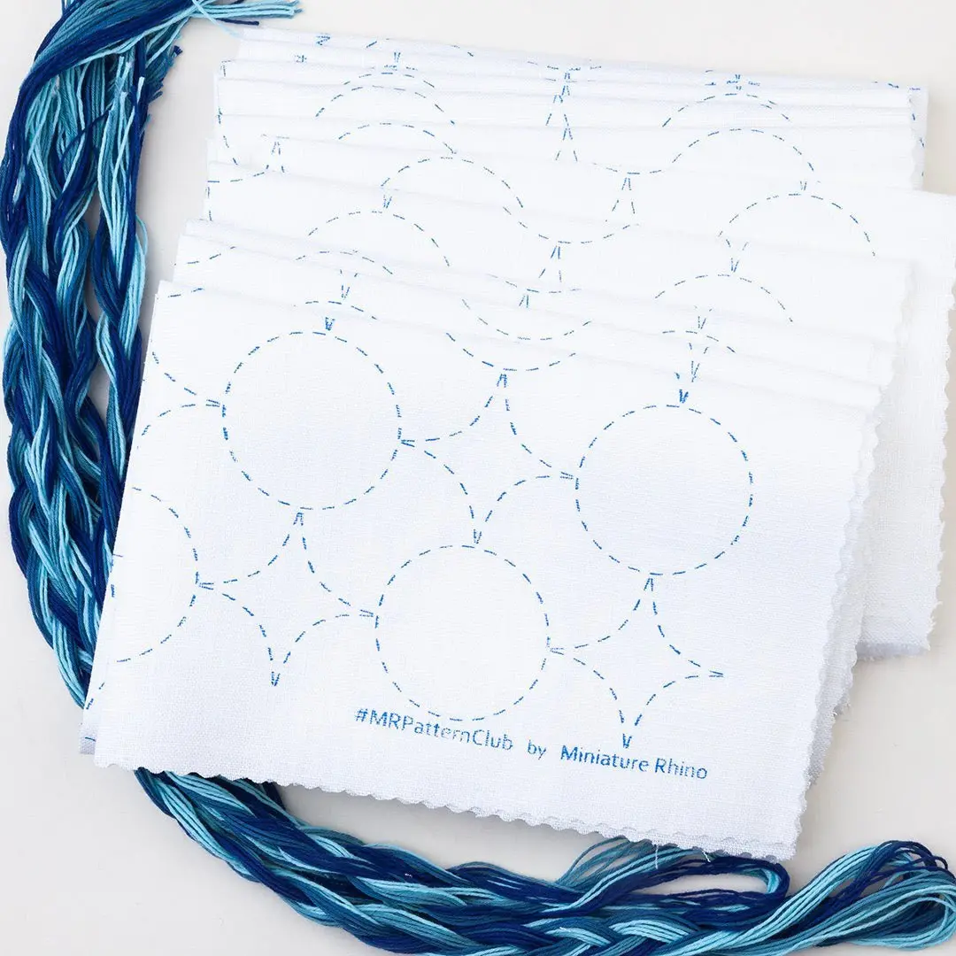 Mr Pattern Club Stitch Sampler - Ombré Circle + Diamond 1