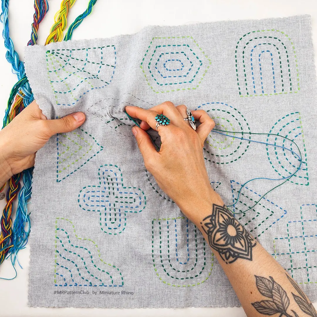 Mr Pattern Club Stitch Sampler - Shapes 1