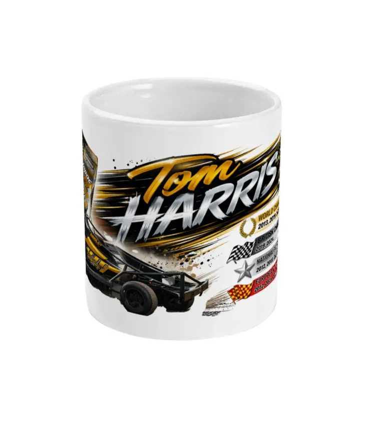 Tom Harris #1 – Brisca F1 World Champion Stock Car Mug 1