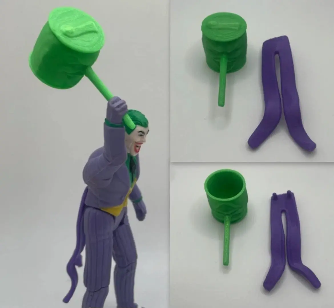 Vintage Kenner Dc Super Powers Joker Hammer & Coat Tail 1984 Repro Part Batman 1