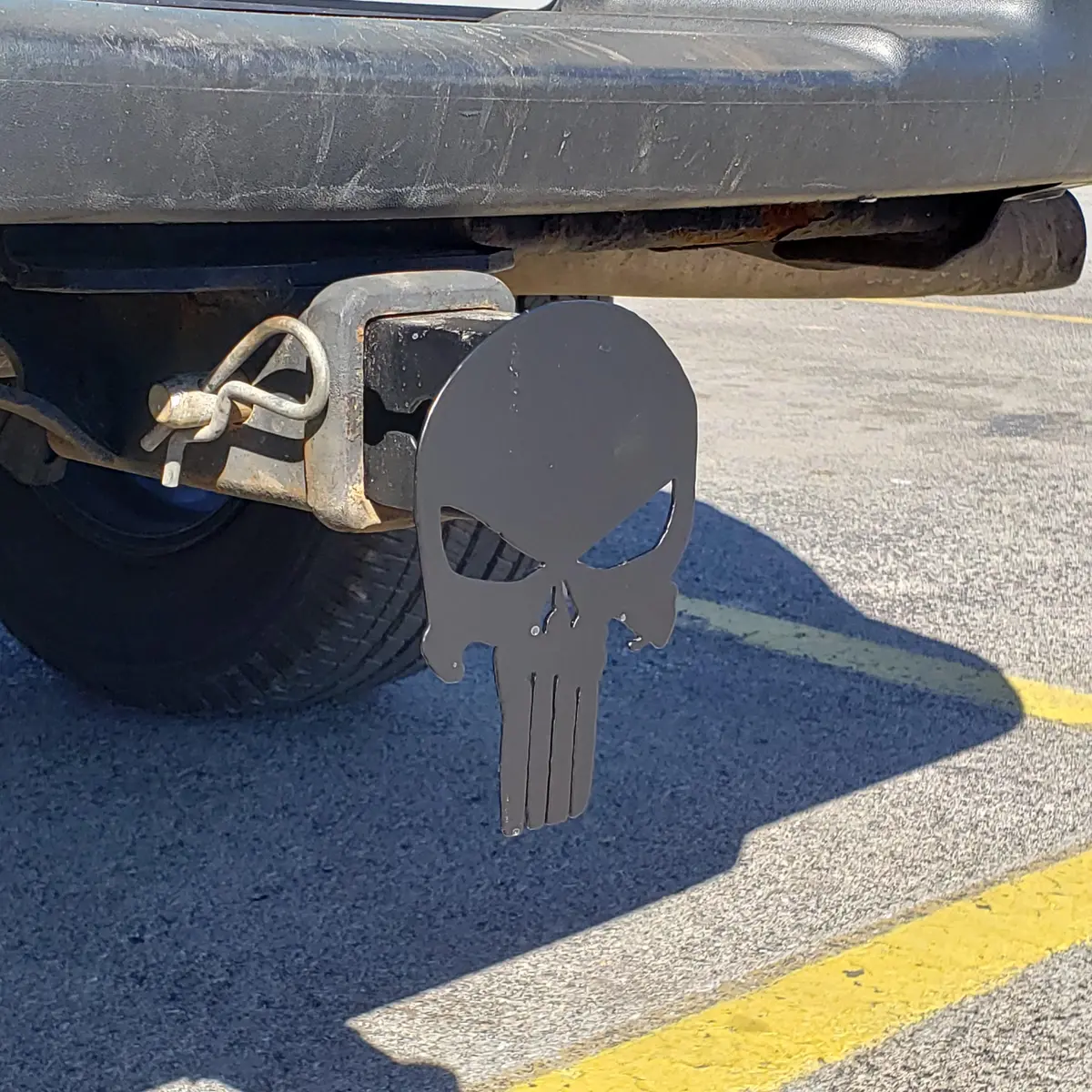 Punisher Skull Trailer Hitch Cover – Heavy-Duty Steel Truck And Suv Hitch Plug – Custom Tow Hitch Accessory 1