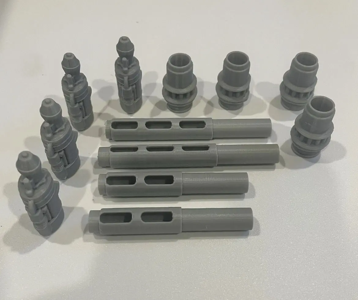 Custom Snow Speeder Cannons. 3D Printed. 1
