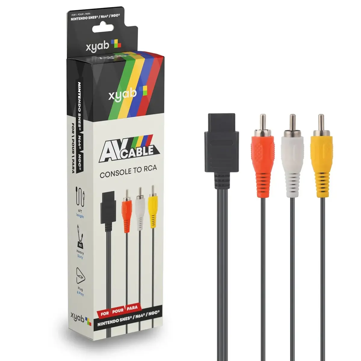 Av Composite Cable For Nintendo Snes / N64 / Ngc (From Xyab) 1