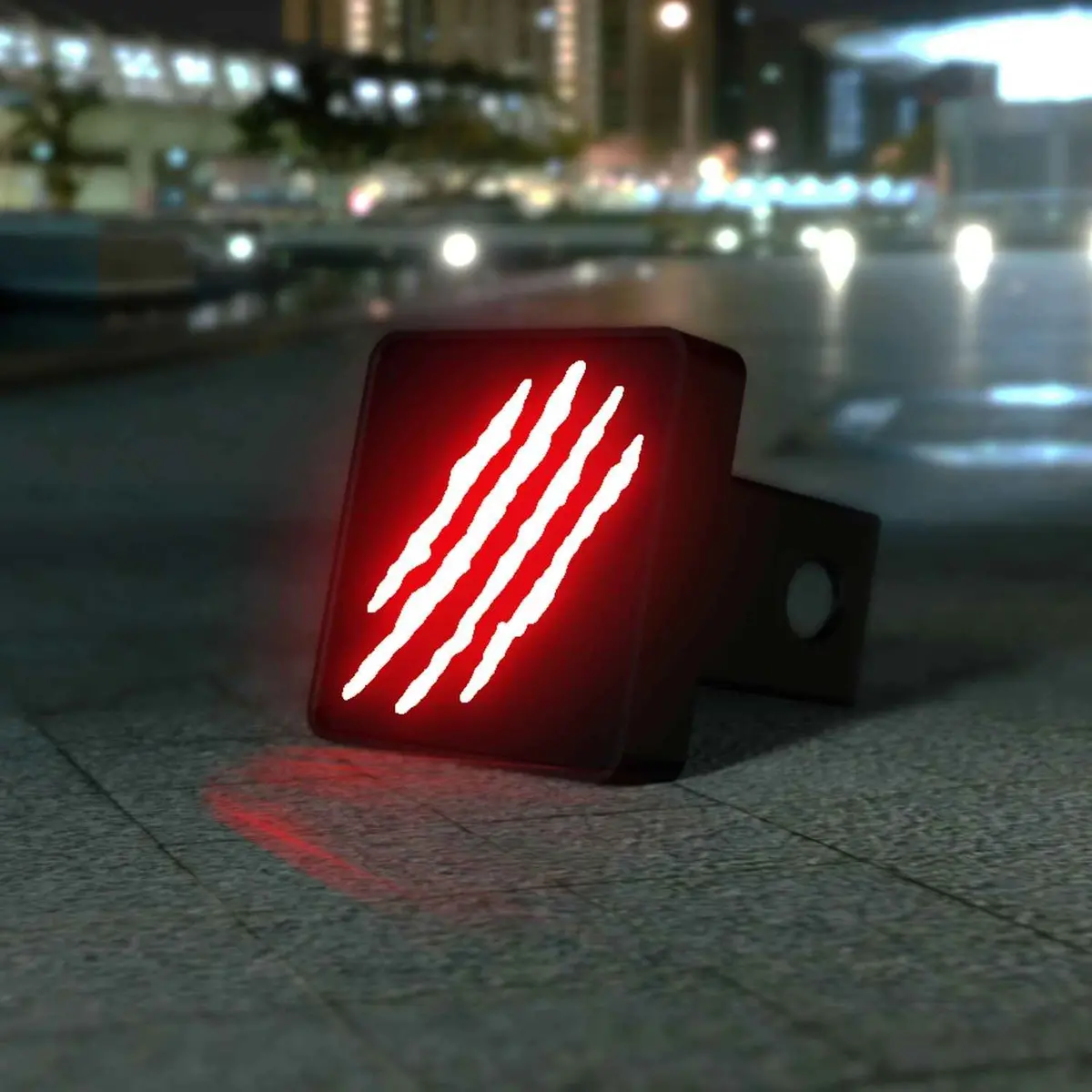 Claw Slash Marks Led Hitch Cover - Brake Light 1