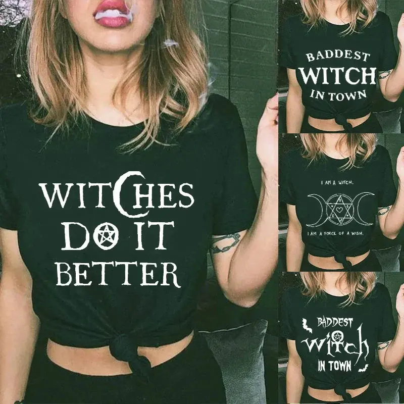 Witchy Quotes Crop Top T-Shirts 1