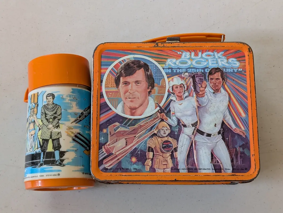 Buck Rogers Metal Lunchbox W/ Thermos Vintage 1979 (Vintage, Collectable, Nostalgia, Toy) 1
