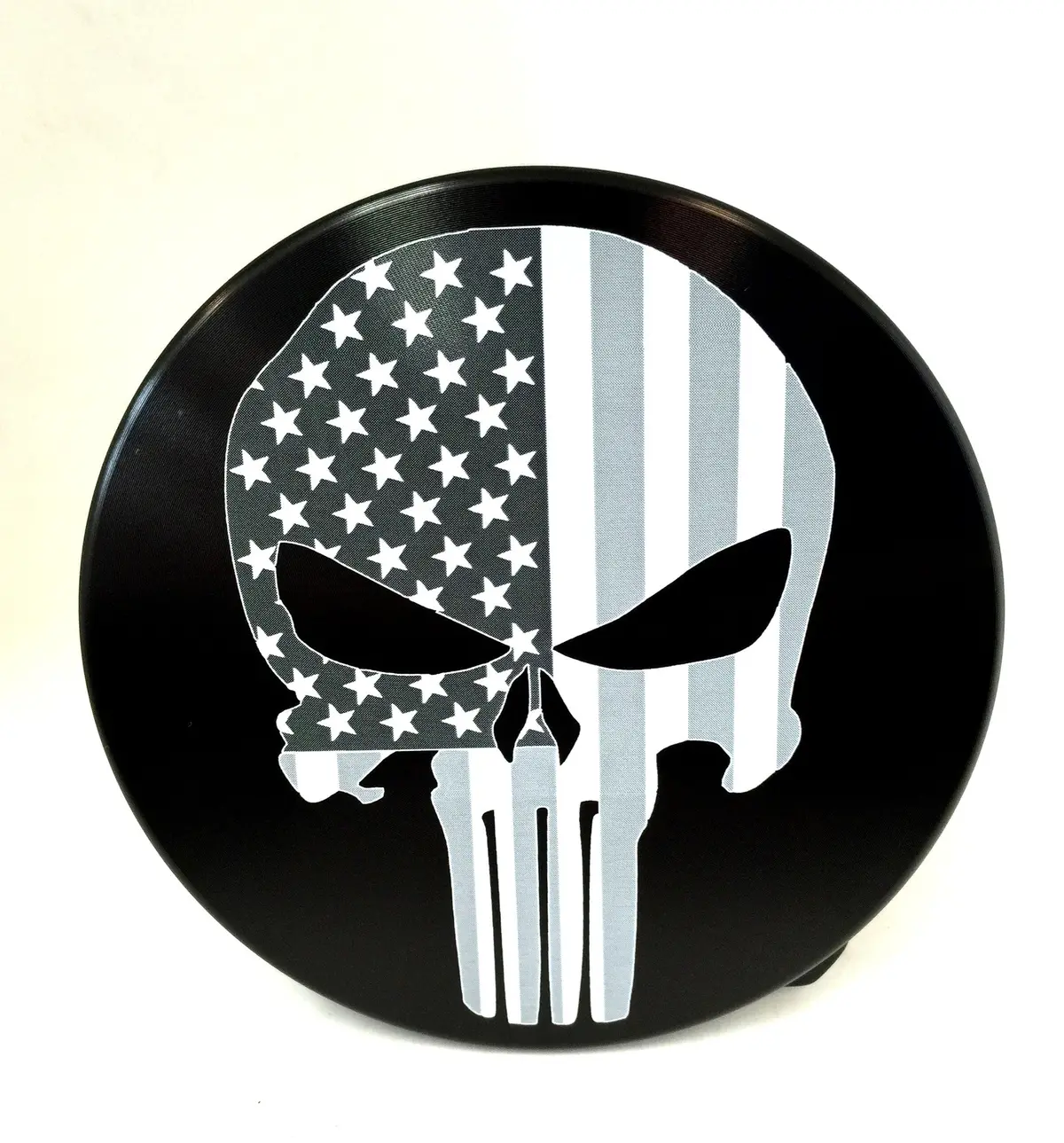 Punisher With American Flag Hitch Cover 1