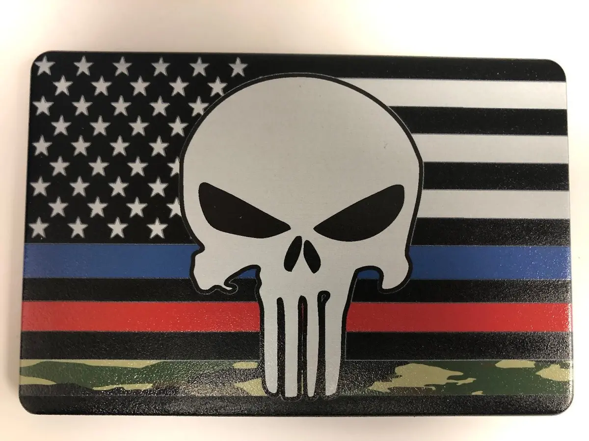 American Flag Blue Line Red Line Camo Line Punisher Hitch Cover 1